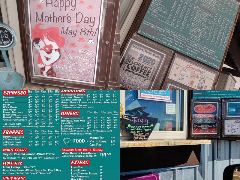 Florence Coffee Company Menu