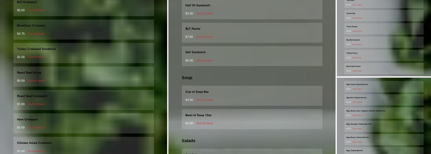 Casablanca Coffee Kiosk Menu