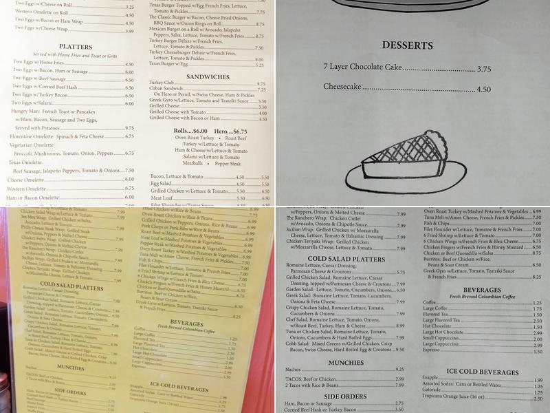 Albert's Coffee Shop Menu