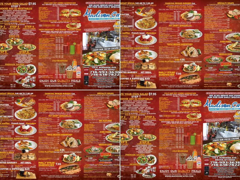 Madison Cafe Menu