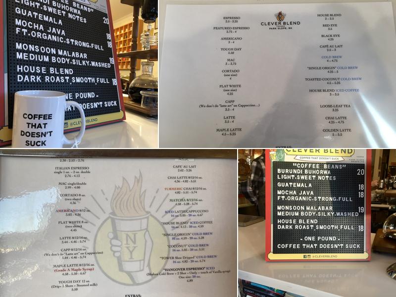 Clever Blend Menu