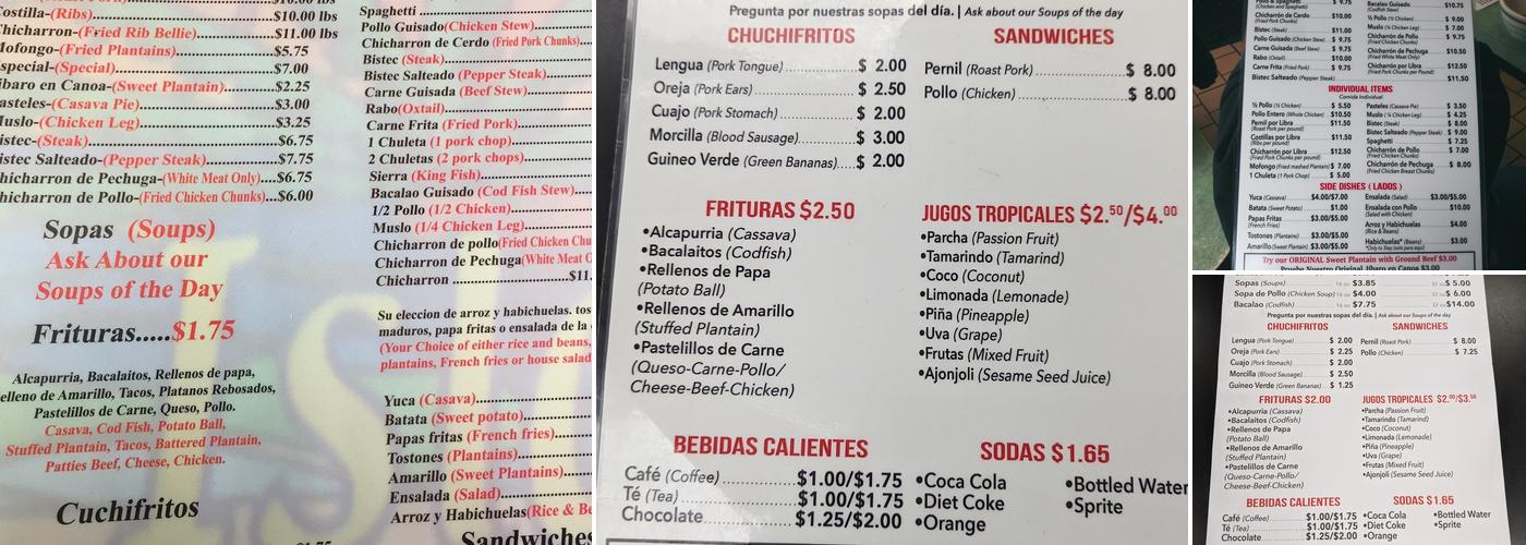 La Isla Menu
