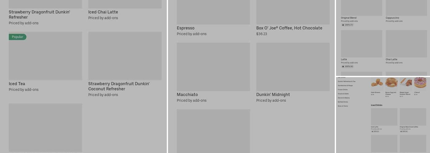Dunkin' Menu