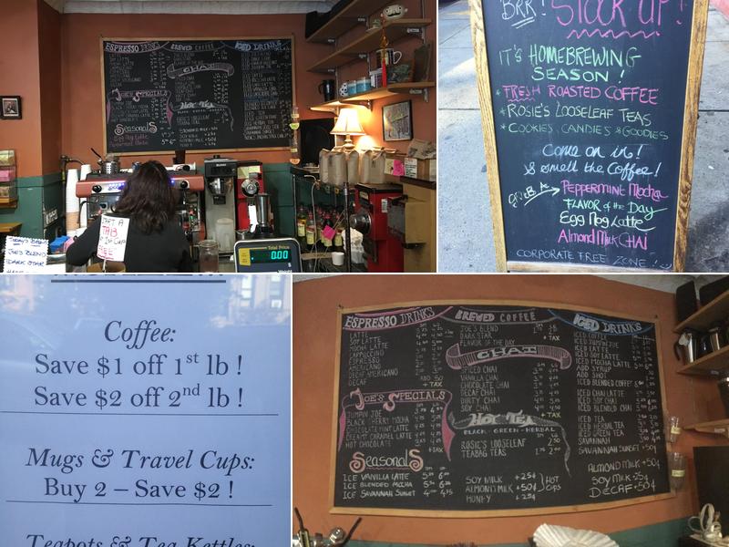 Java Joe Coffee Tea & Spice Merchant Menu