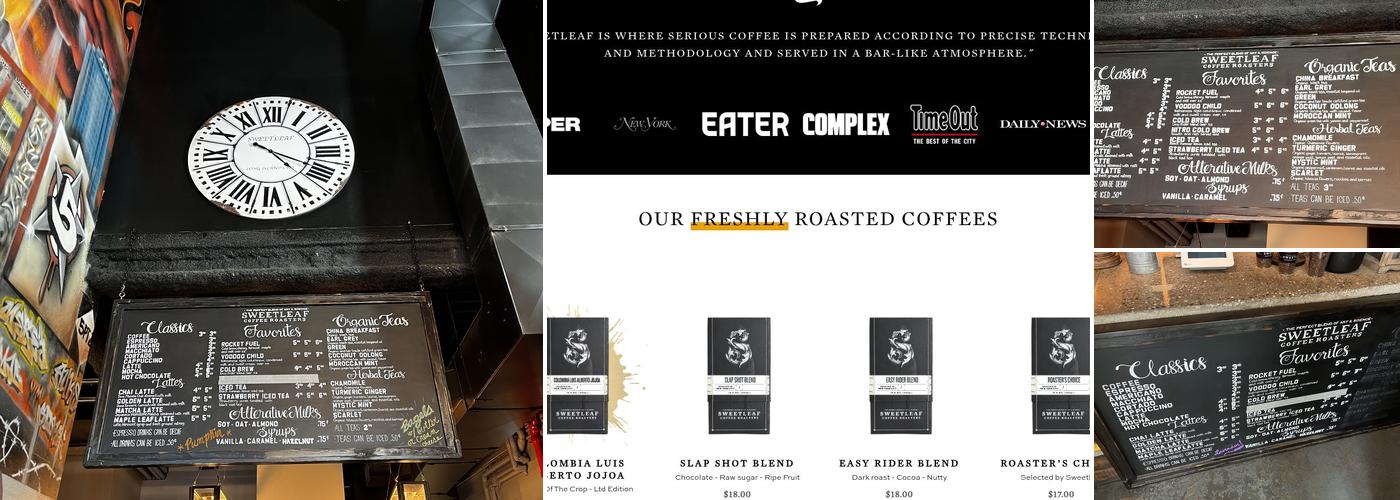 Sweetleaf Coffee Roasters Menu