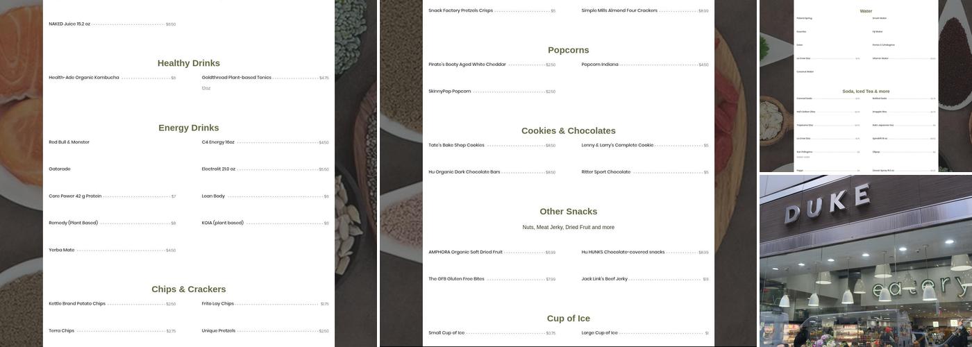 Duke Eatery Menu