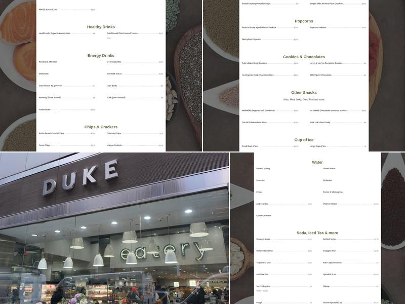 Duke Eatery Menu
