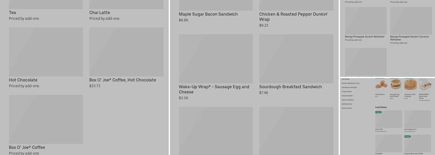 Dunkin' Menu