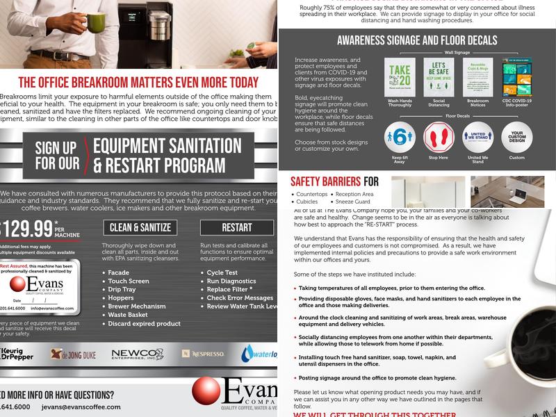 Evans Refreshment Solutions Menu
