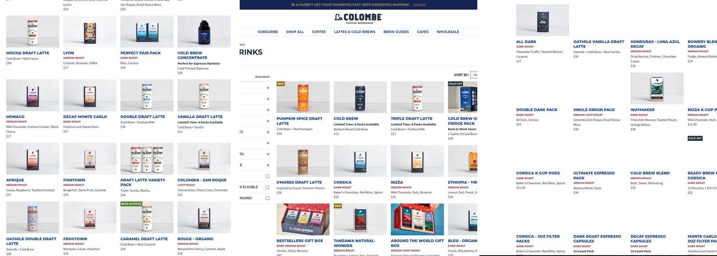 La Colombe Torrefaction Inc Menu