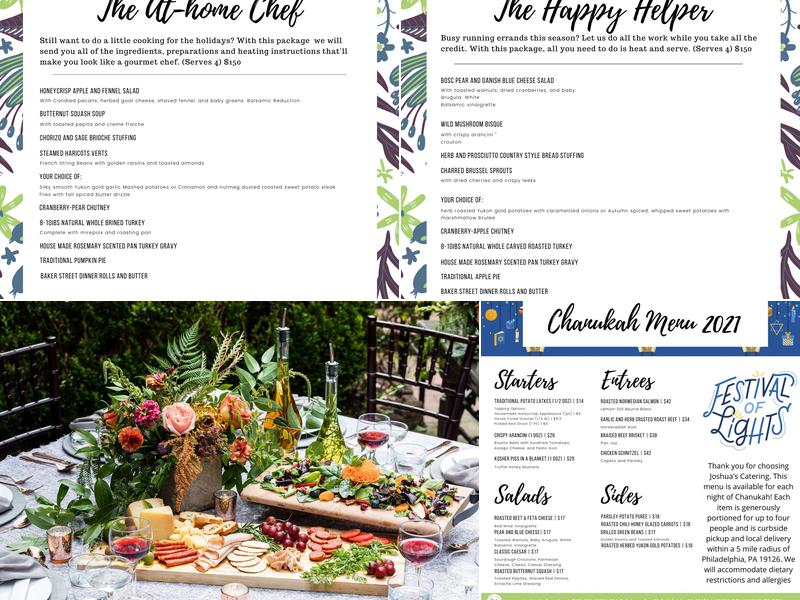 Joshua's Catering Menu