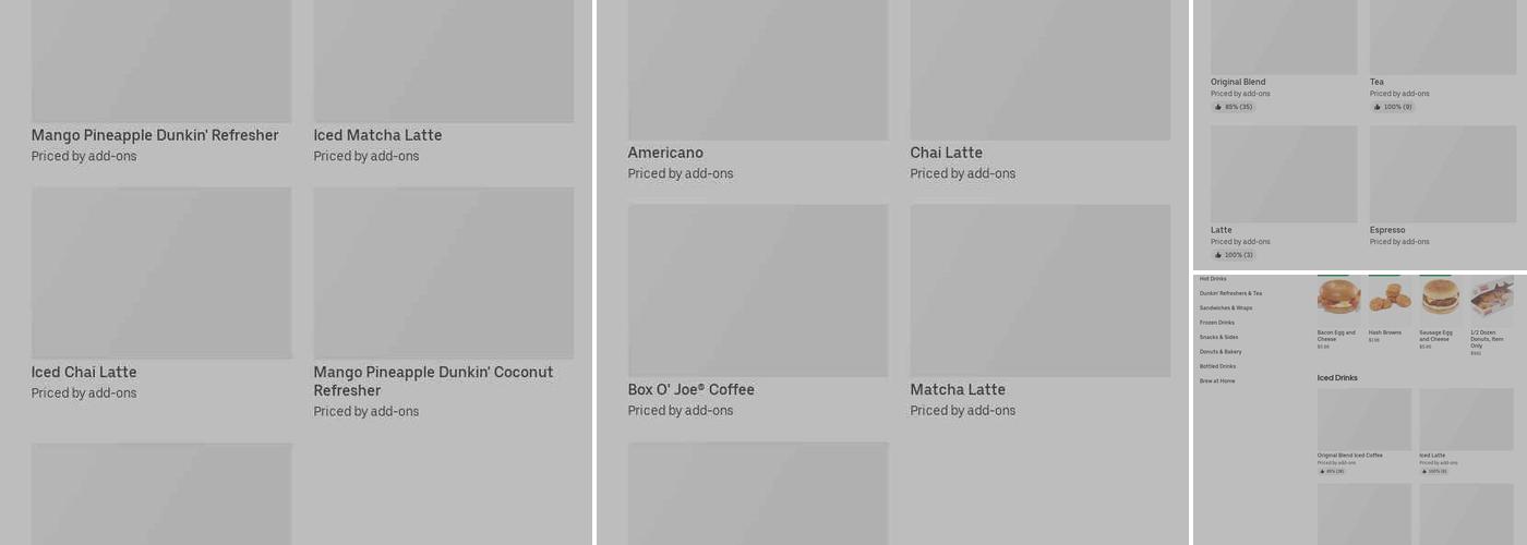 Dunkin' Menu