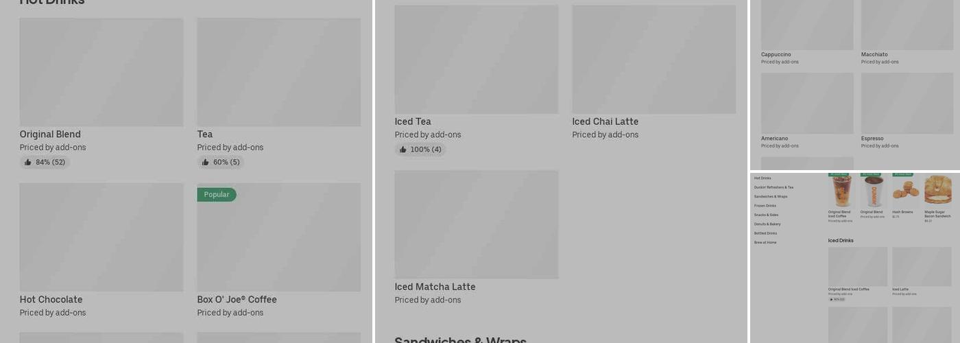 Dunkin' Menu