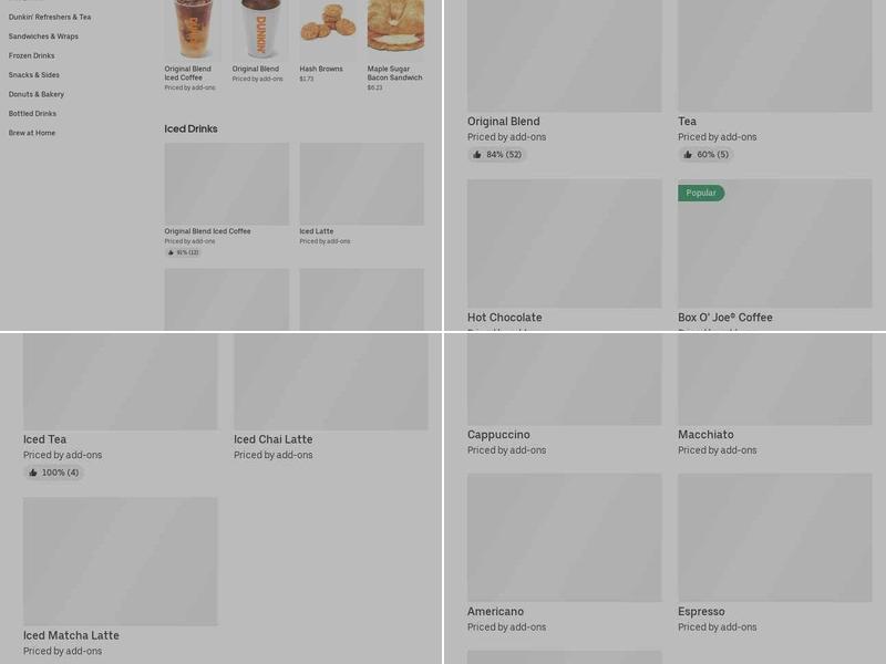 Dunkin' Menu