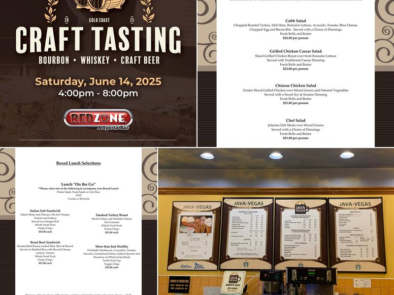Java Vegas Menu