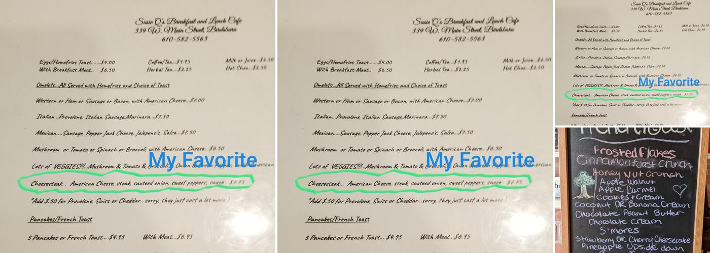 BeBe’s Kitchen Menu