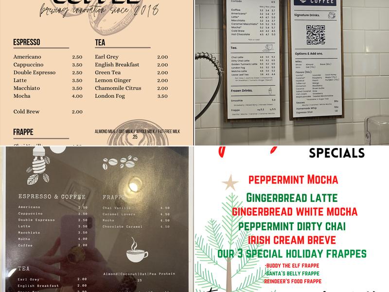 IDEA Coffee Menu
