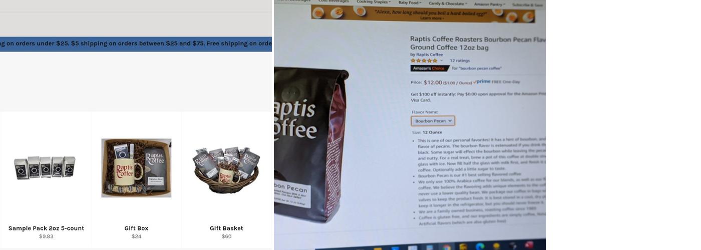 Raptis Coffee, Inc. Menu