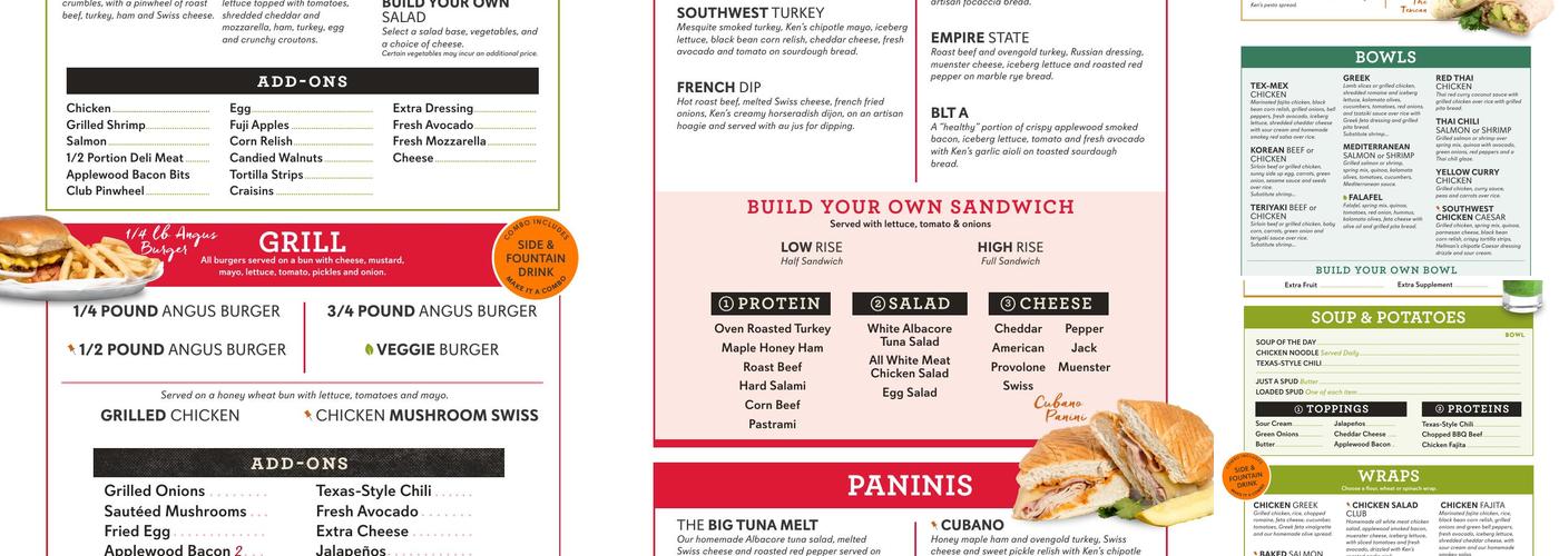 High Tower Cafe Menu