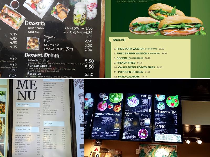 Pandan Leaf Menu