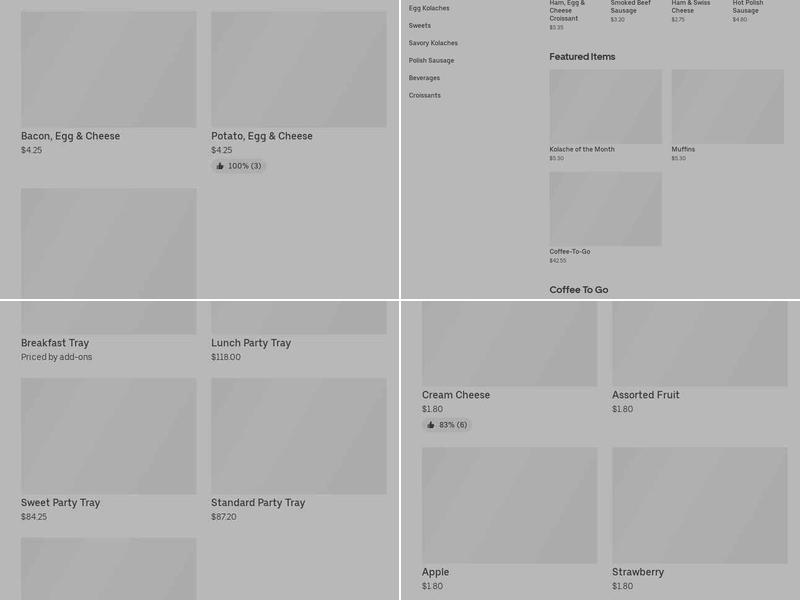 Kolache Factory Menu