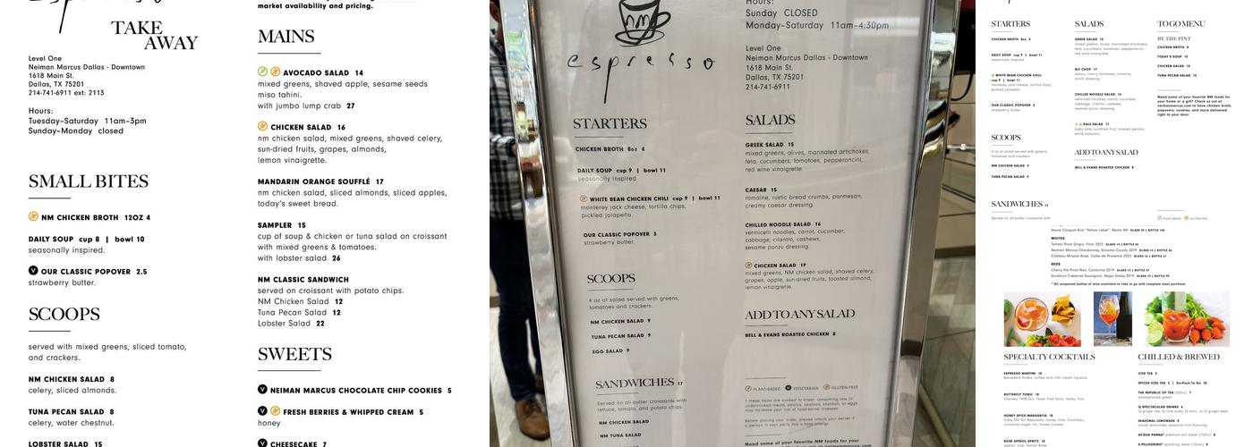 Espresso Bar Menu