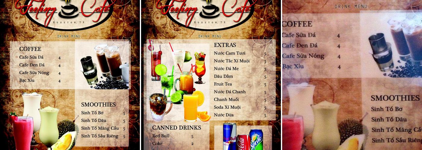 Feeling Cafe Menu
