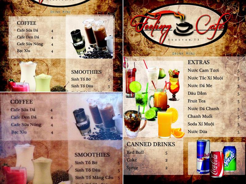Feeling Cafe Menu