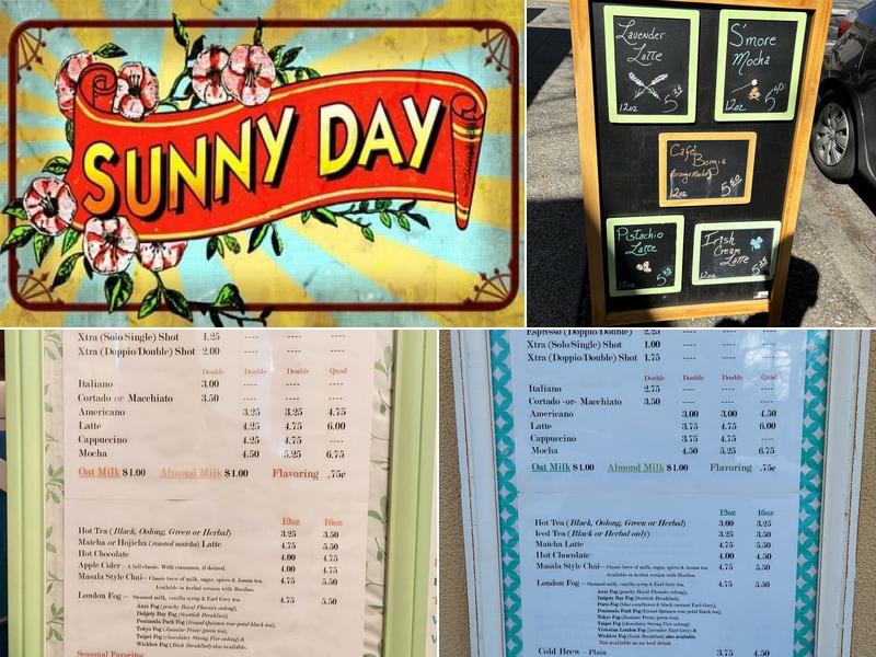 Sunny Day Coffee & Pastry Menu