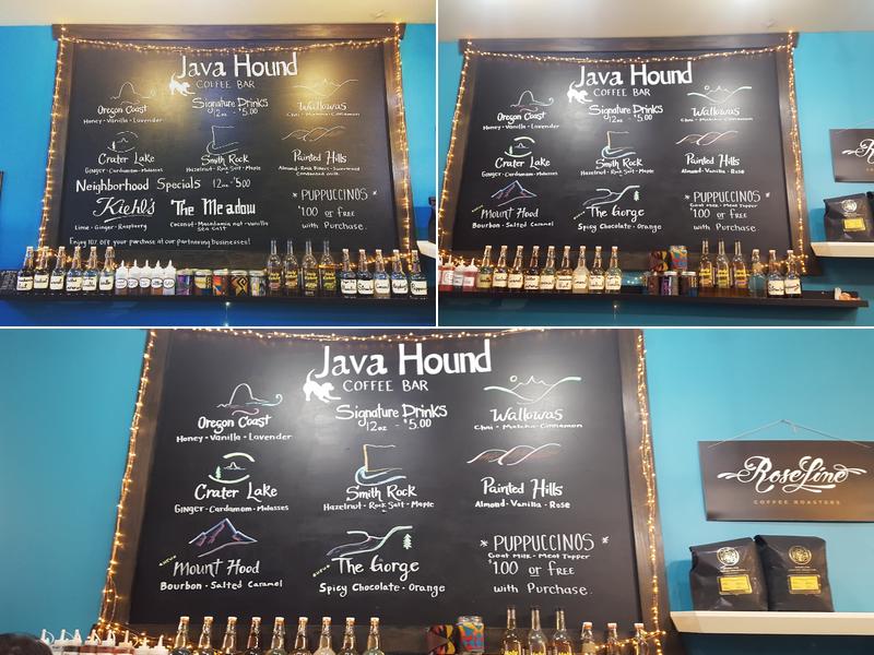 Java Hound Coffee Bar Menu
