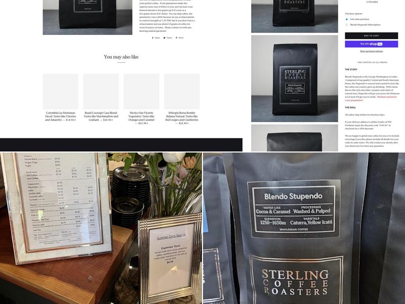 Sterling Coffee Roasters Menu