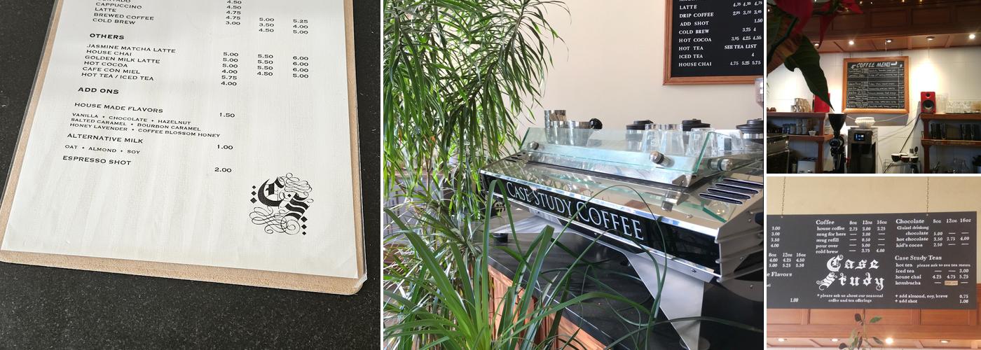 Case Study Coffee Roasters Menu