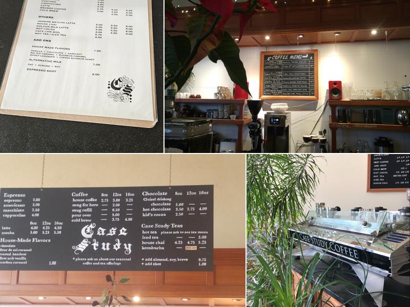 Case Study Coffee Roasters Menu