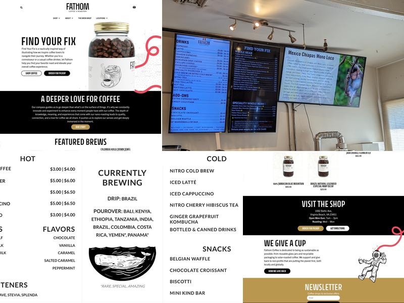 Fathom Coffee Menu