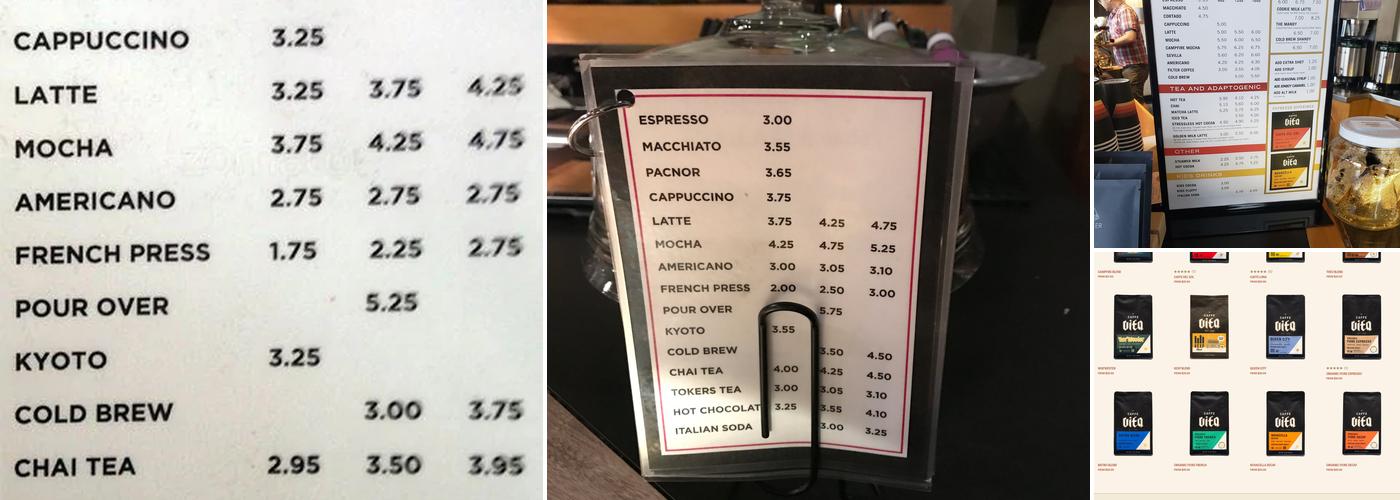 Caffe Vita Menu