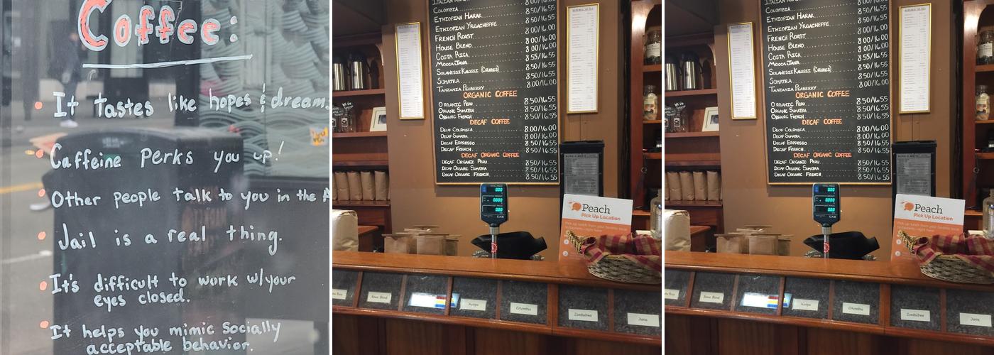 Pegasus Coffee Bar Menu