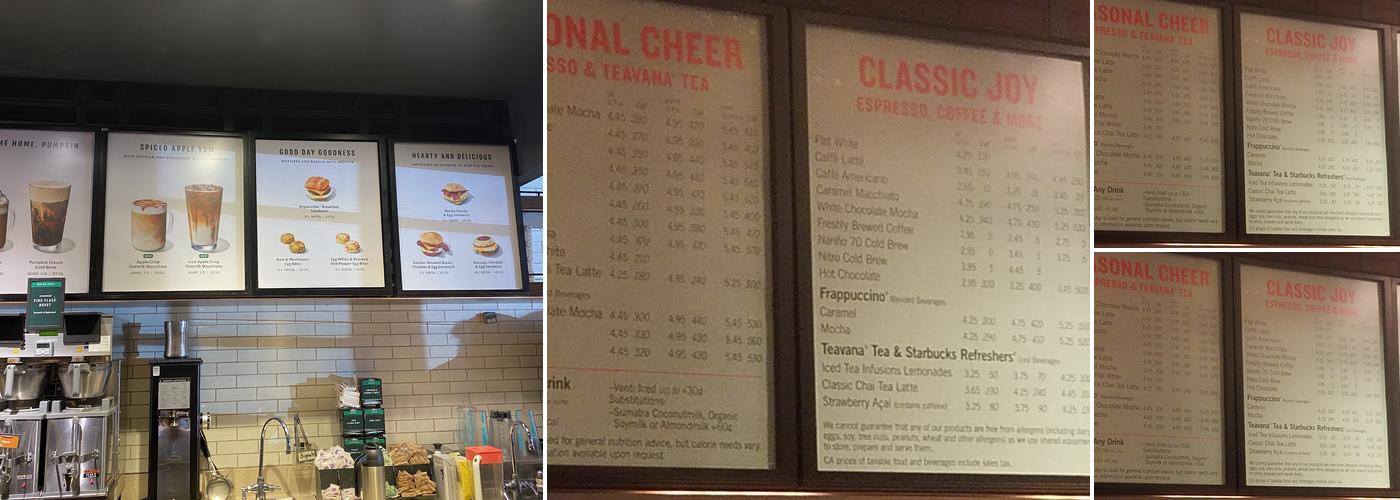 Starbucks Menu