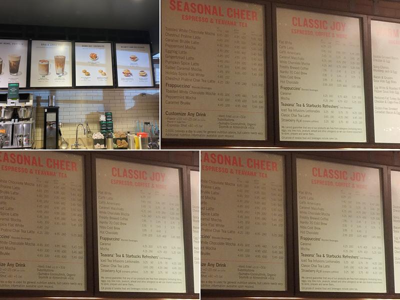 Starbucks Menu