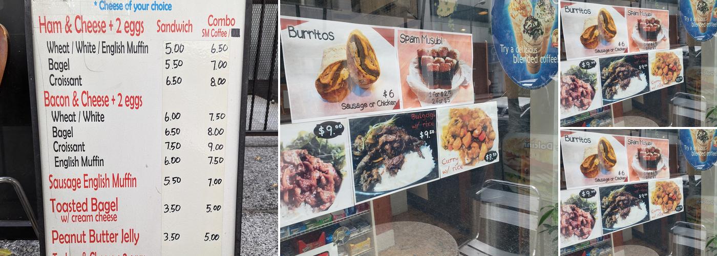 Dolcini Caffe Espresso Menu