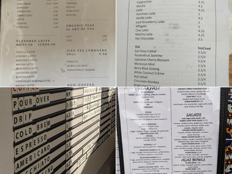B Twentyfour Menu