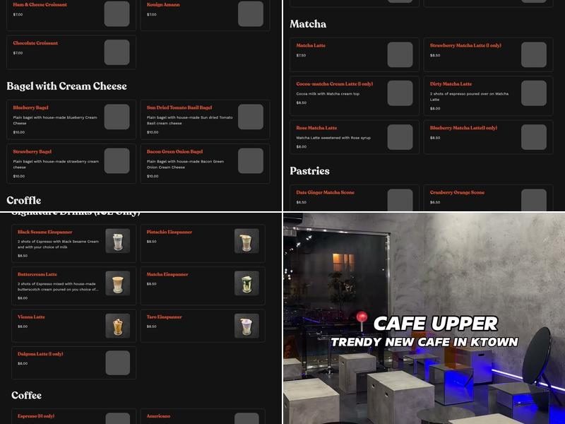 CAFE UPPER Menu