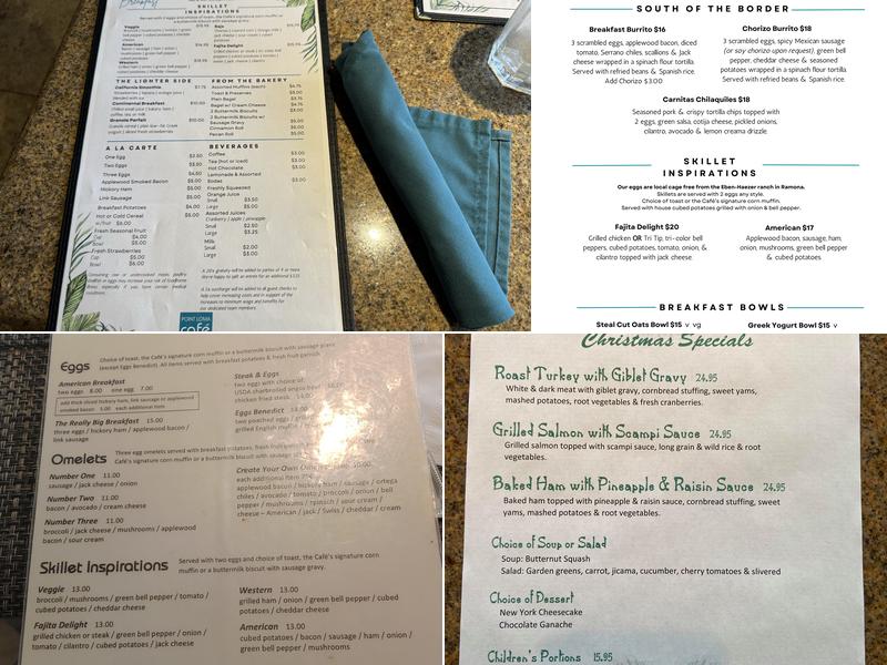 Point Loma Cafe Menu