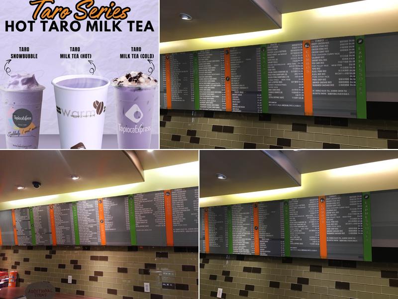 Tapioca Express Menu