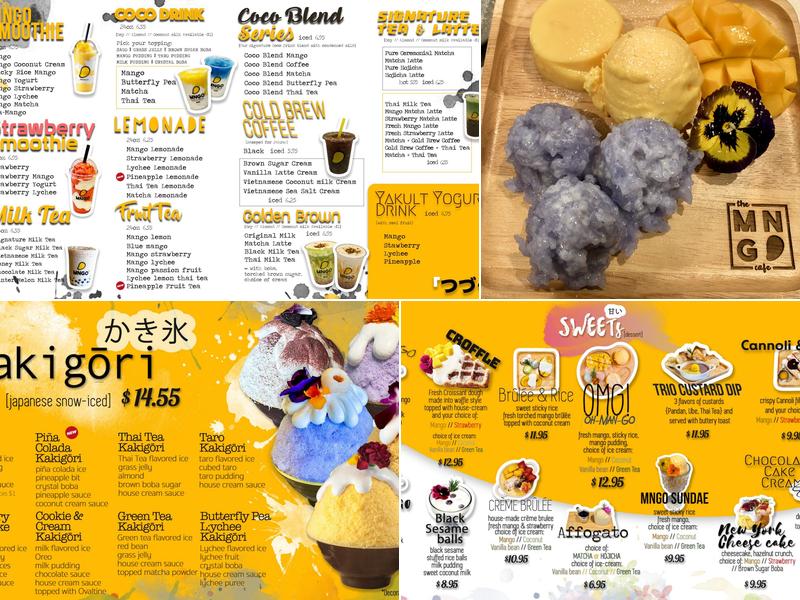 MNGO cafe Menu