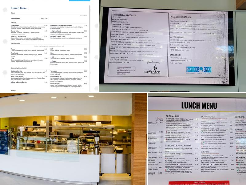 Pacific Cafe & Catering Menu