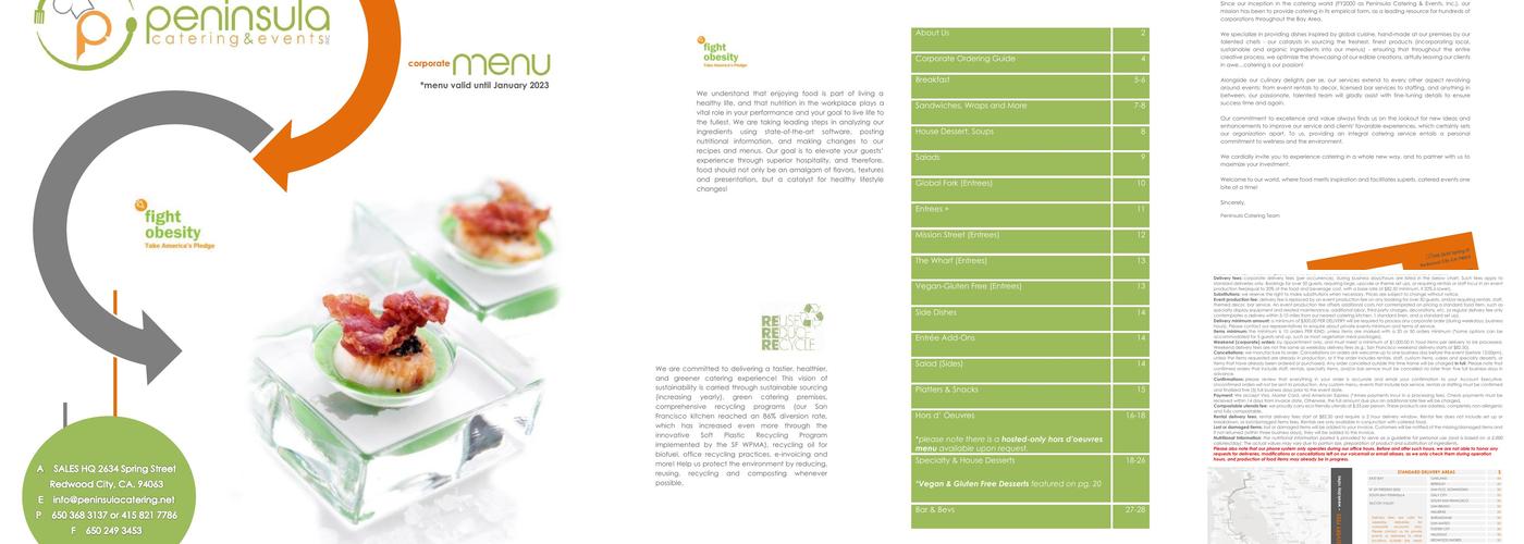 J&V Catering Menu