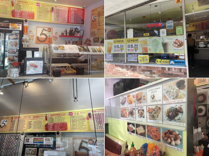 Five Degree Tea House Menu