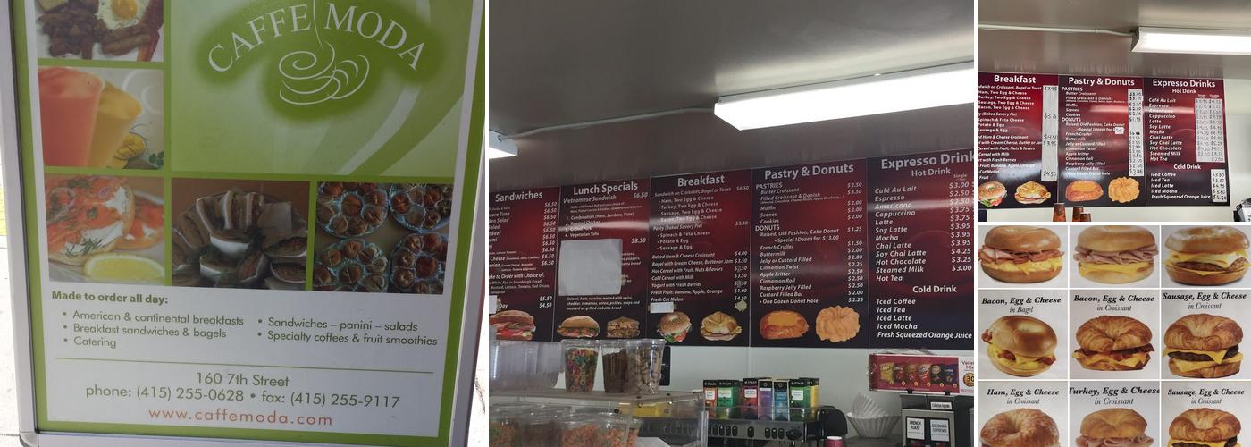 Caffe Moda Menu