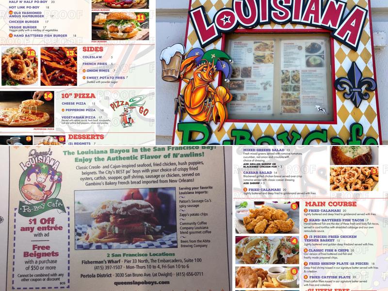 Queen's Louisiana Po-Boy Cafe Menu