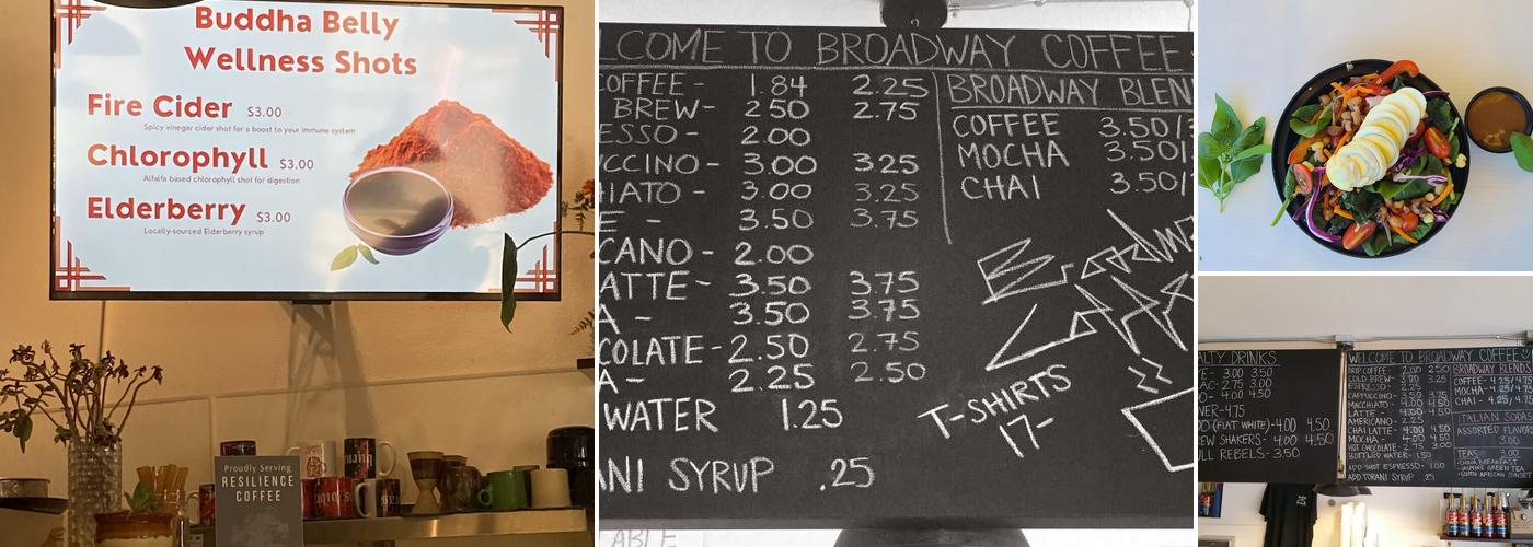 Broadway Coffee Company Menu
